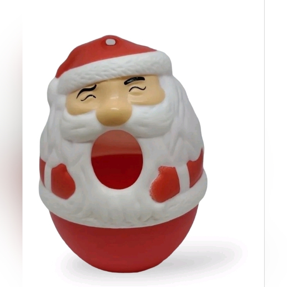 Plastic Skittles Santa Ornament Dispenser Stocking Stuffer Christmas